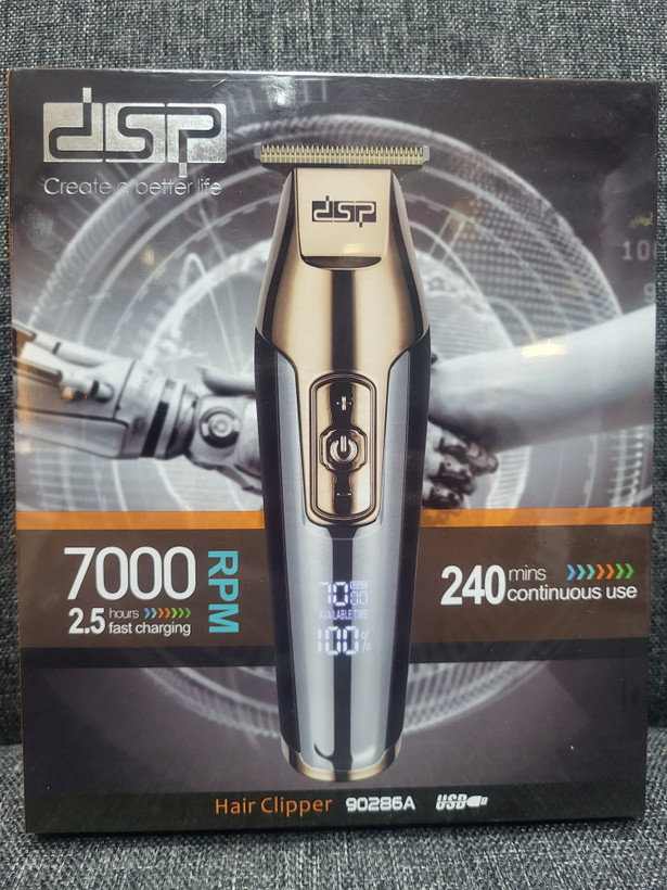 ماشین اصلاح حرفه ای DSP 90286 رنگ لوکس طلایی همراه با سری بیشتر و باطری قوی تر نسبت به نسل قبل(نقره ای)و همراه با کیسه مسافرتی